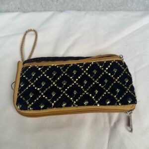 Velvet black clutch.🌸👛